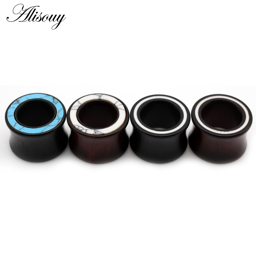 Body Jewelry High End - Alisouy-白い木製の耳栓,2個,ハイエンドのデザイン,デポジドルの表現,ファッション,ジュエリー,イヤリング,トンネル,ストレッチ