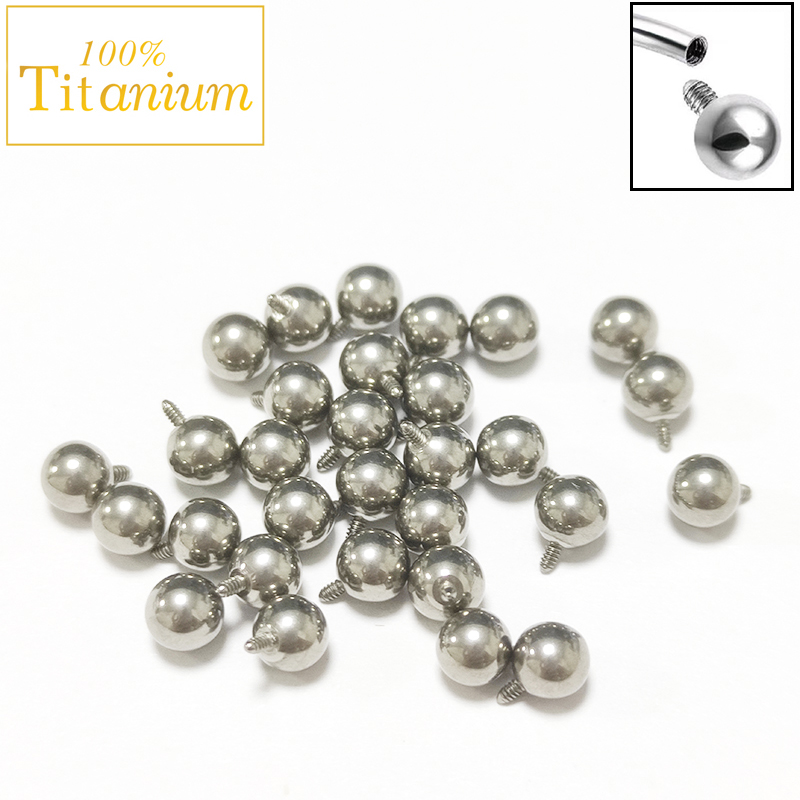 Body Jewelry Implant Grade - 内部スレッドボールトップピアス交換、インプランザージェストームg23チタン、ミラーポリッシュ、ジュエリーアクセサリー、2mm、2.5mm、3mm、4mm、5mm、10個
