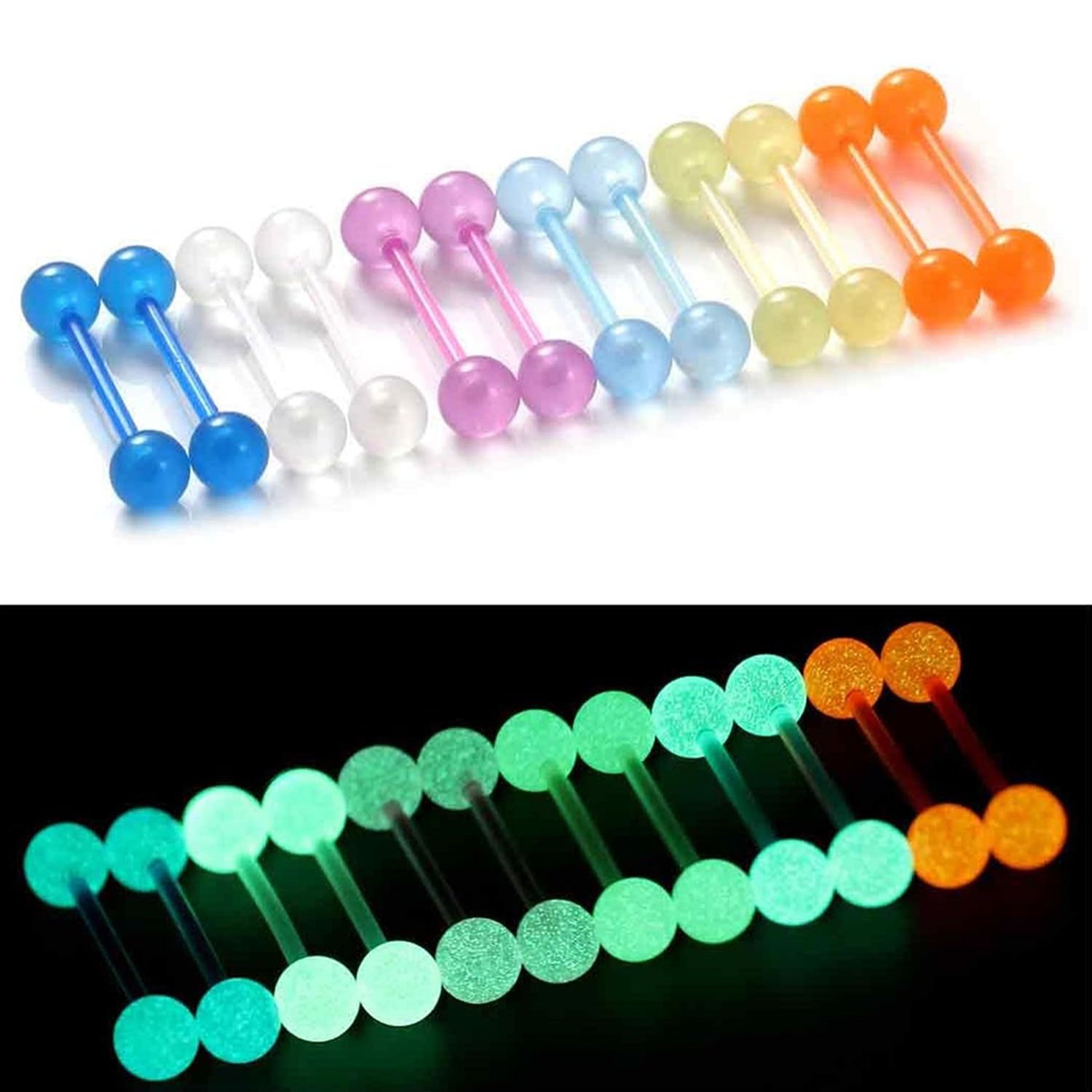 Body Jewelry Nipple Rings - 12 個/24 個 14 グラム 16