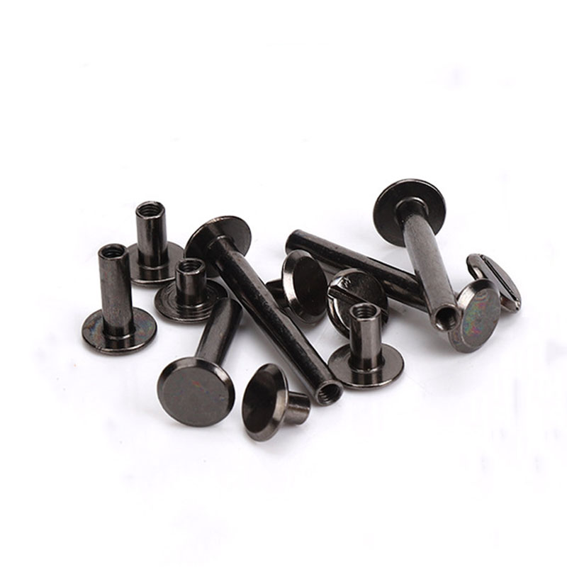 Body Jewelry Chicago - 10 個メタルガンブラックバインディングシカゴネジ釘ロングスタッドリベットレザークラフトハードウェアアクセサリーロッド長さ 3 〜 50 ミリメートル
