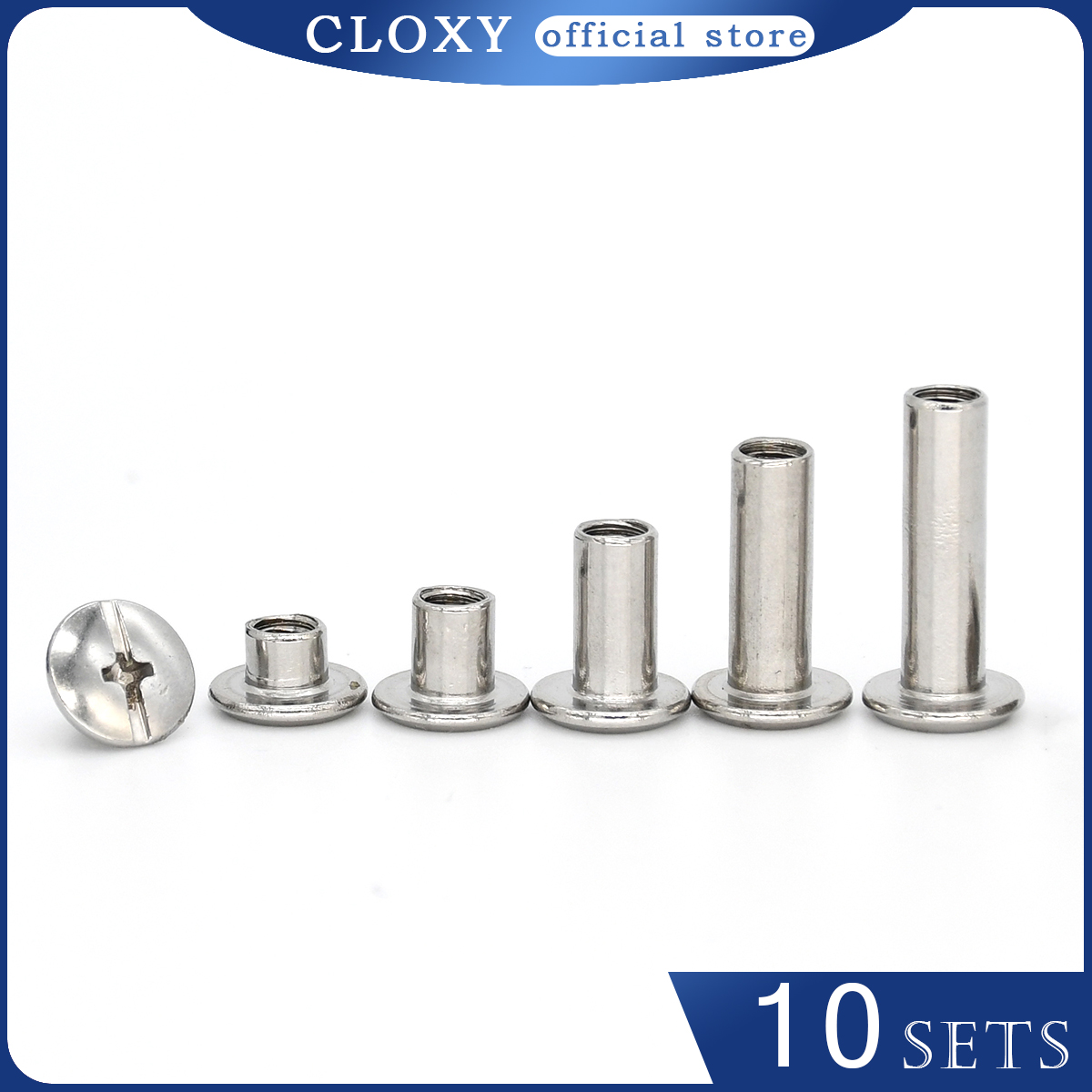 Body Jewelry Chicago - 10 セットステンレス鋼バインディングシカゴネジ M3 M4 スタッドリベットマイナスベルトネジ DIY