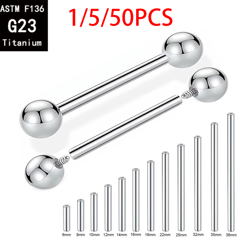 Body Jewelry Implant Grade - 1/5/50個入り ASTM F136 インプラントグレード チタン製 インターナルスレッド