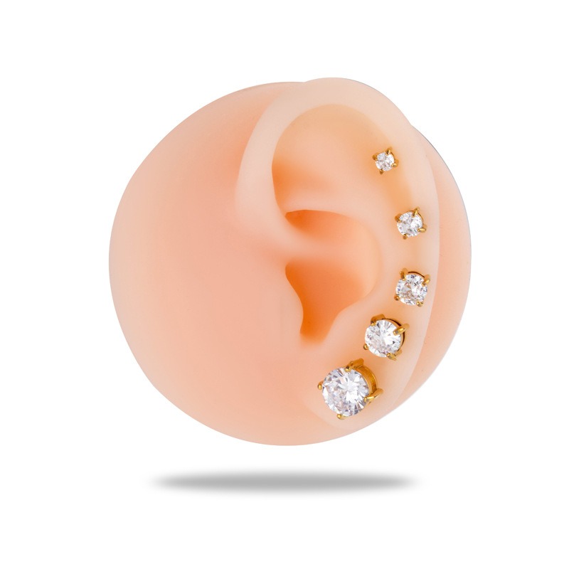 G23インプラントグレードチタン製スレッドレスプッシュインプ - Flat Back Labret Stud のレビューと価格