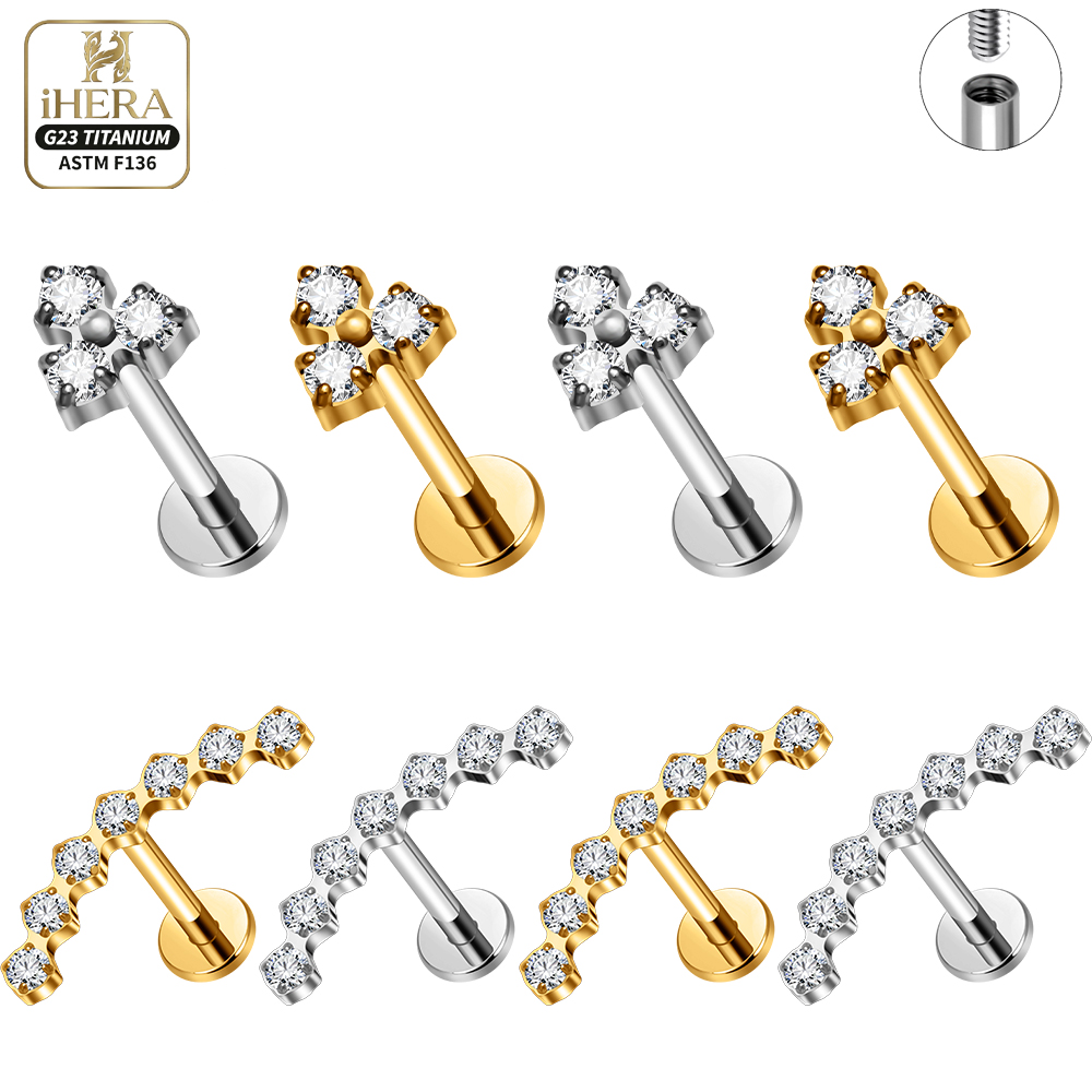 16G G23チタン製フラットバックタッセルダングルチェーン - Flat Back Labret Stud のレビューと価格