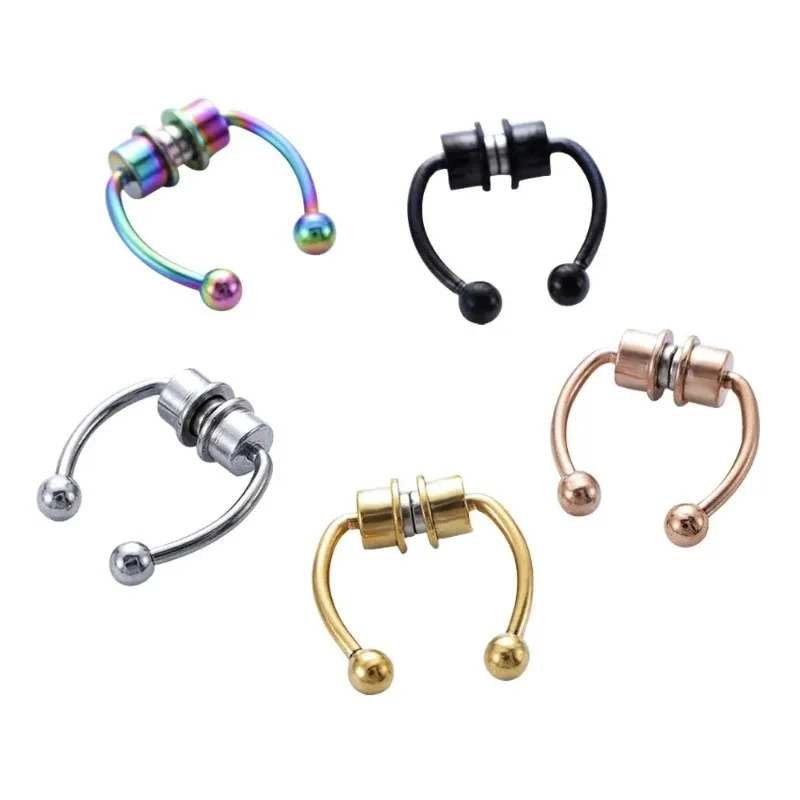 1/2/3 個の偽磁気鼻リング、フェイクピアス鼻リング、非ピ - Body Jewelry Septum のレビューと価格