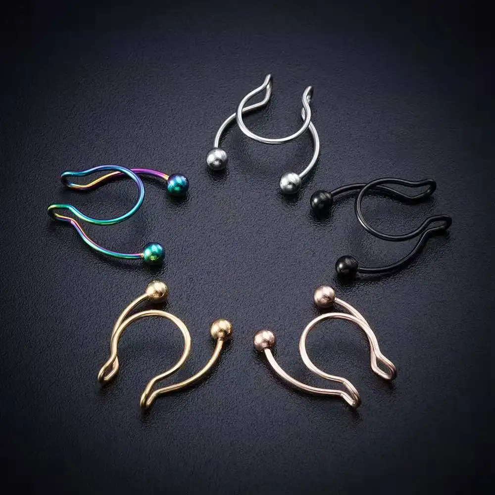 U 字型偽鼻リングヒップフープセプタムロックステンレス鋼クリ - Body Jewelry Septum のレビューと価格