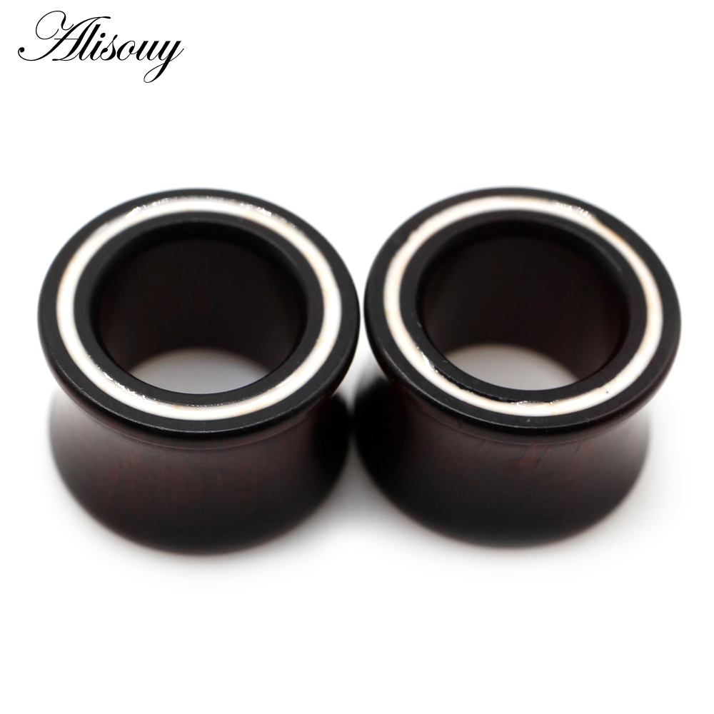 Alisouy-白い木製の耳栓,2個,ハイエンドのデザイン, - Body Jewelry High End のレビューと価格