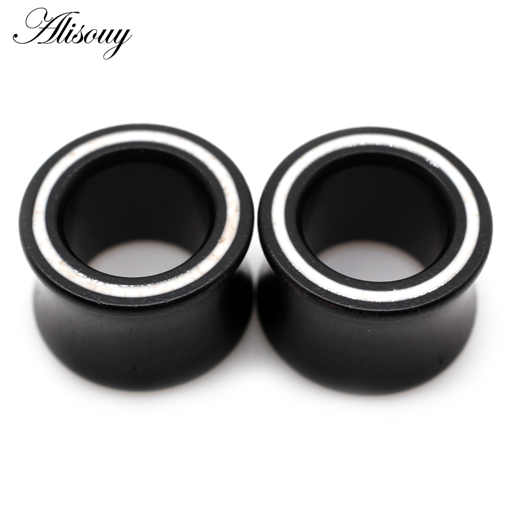 Alisouy-白い木製の耳栓,2個,ハイエンドのデザイン, - Body Jewelry High End のレビューと価格