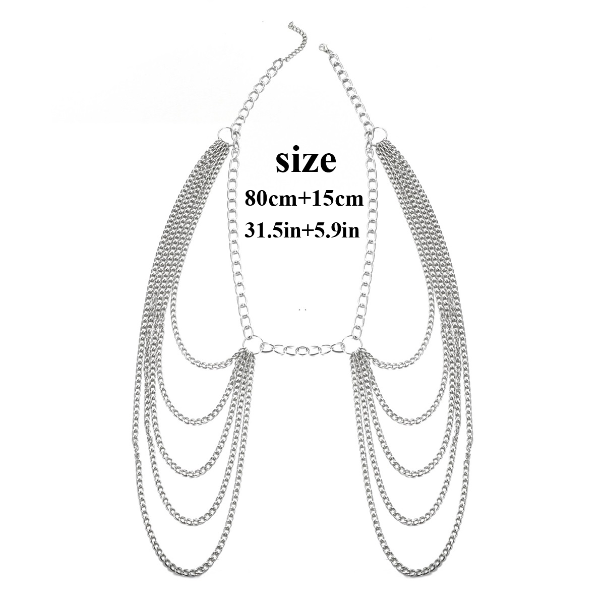 マルチレイヤーメタルビキニ,セクシー,ネックレス,ボディジュ - Body Jewelry Dress のレビューと価格