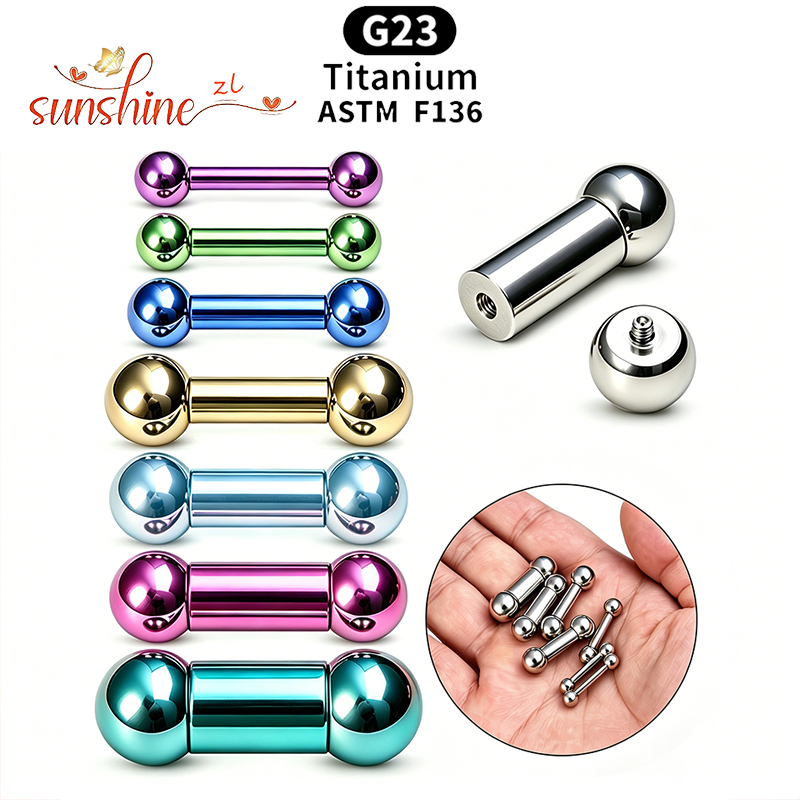 インプラントグレードチタン ASTM F136 内ネジ式スト - Body Jewelry Implant Grade のレビューと価格