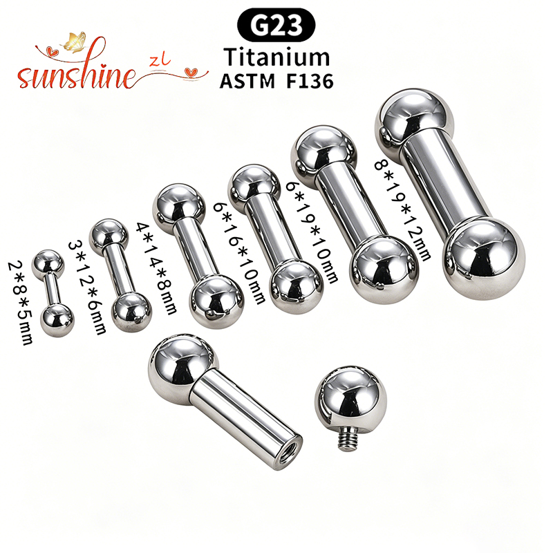 インプラントグレードチタン ASTM F136 内ネジ式スト - Body Jewelry Implant Grade のレビューと価格