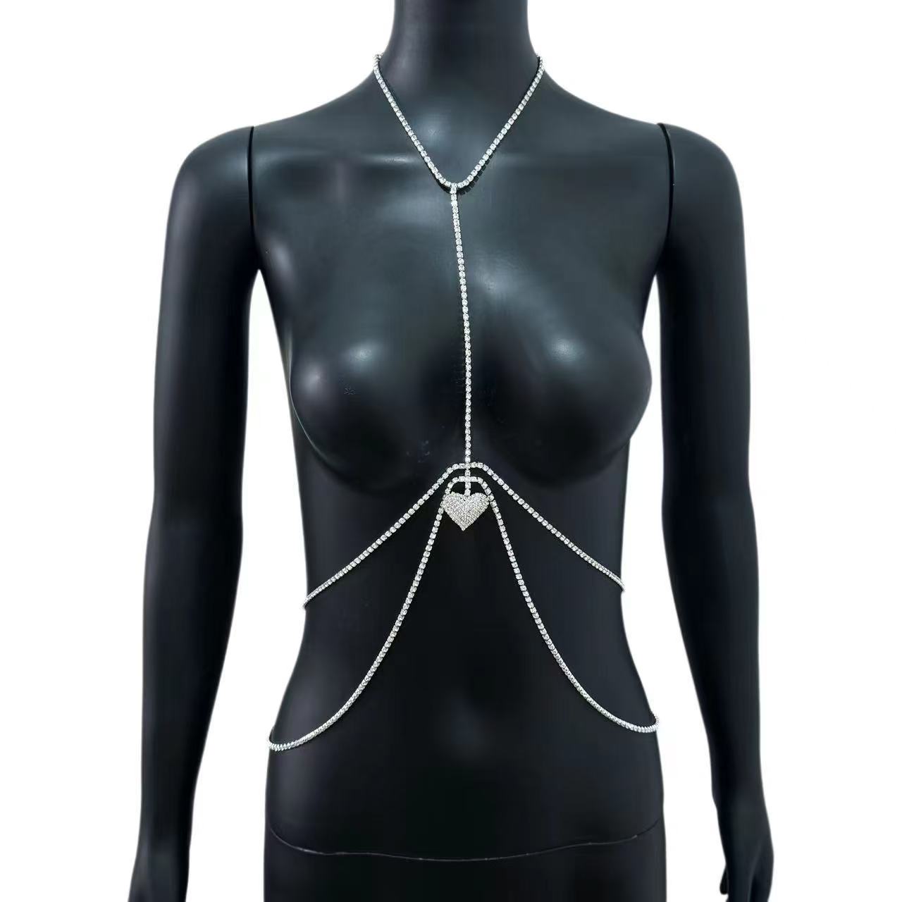 ヨーロッパとアメリカのファッション気質、ラインストーンハート - Body Jewelry High End のレビューと価格