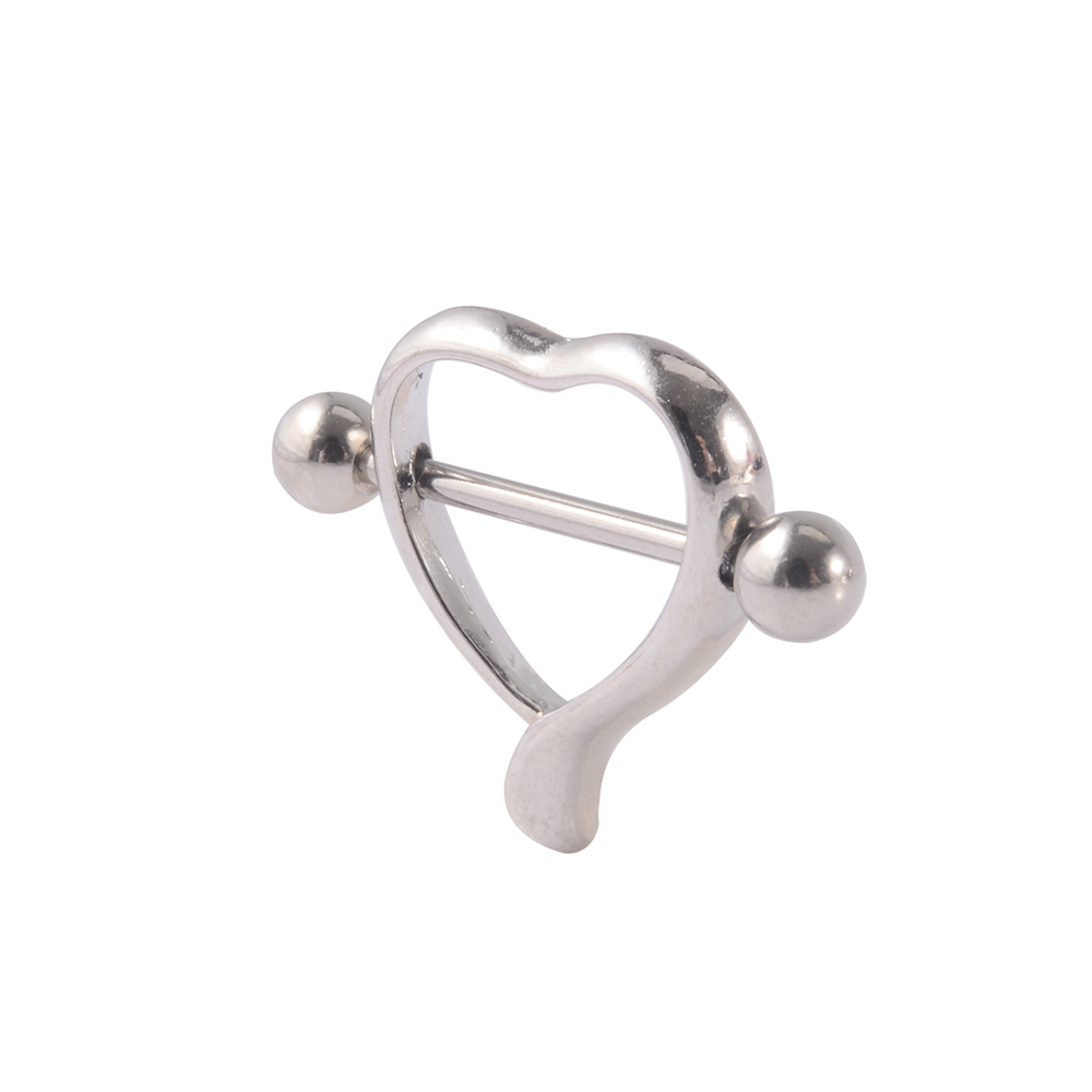 スチール製の外科用乳首ピアス,ハート型のピアス,レディースア - Body Jewelry Nipple Rings のレビューと価格