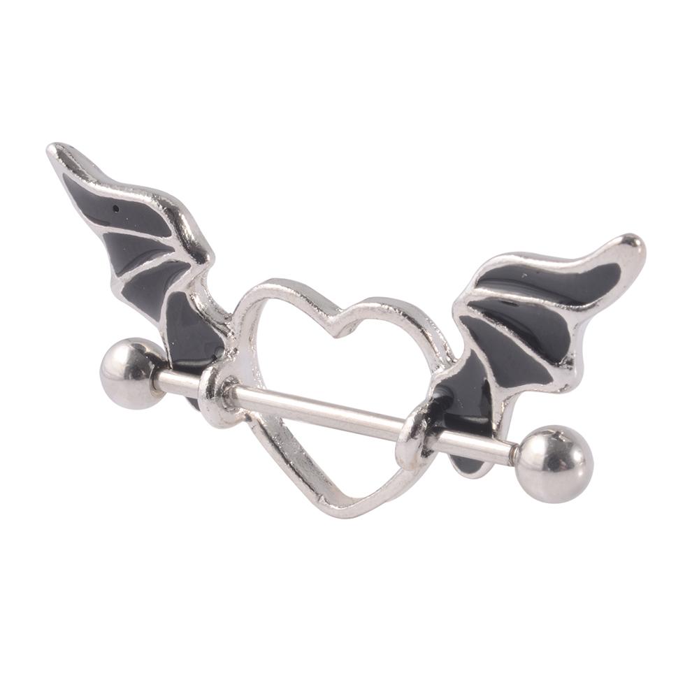 スチール製の外科用乳首ピアス,ハート型のピアス,レディースア - Body Jewelry Nipple Rings のレビューと価格