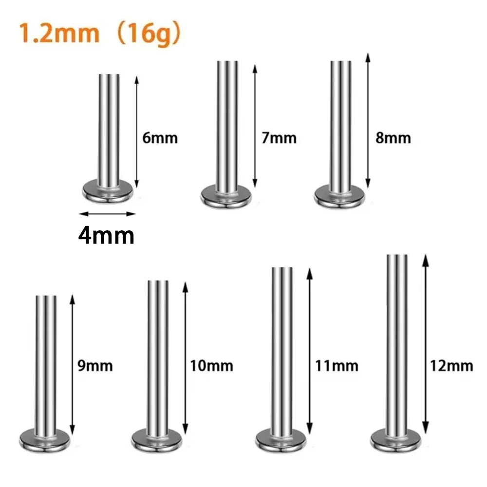 ASTM F136 チタンプッシュピン 5A ジルコンラブレ - Flat Back Labret Stud のレビューと価格