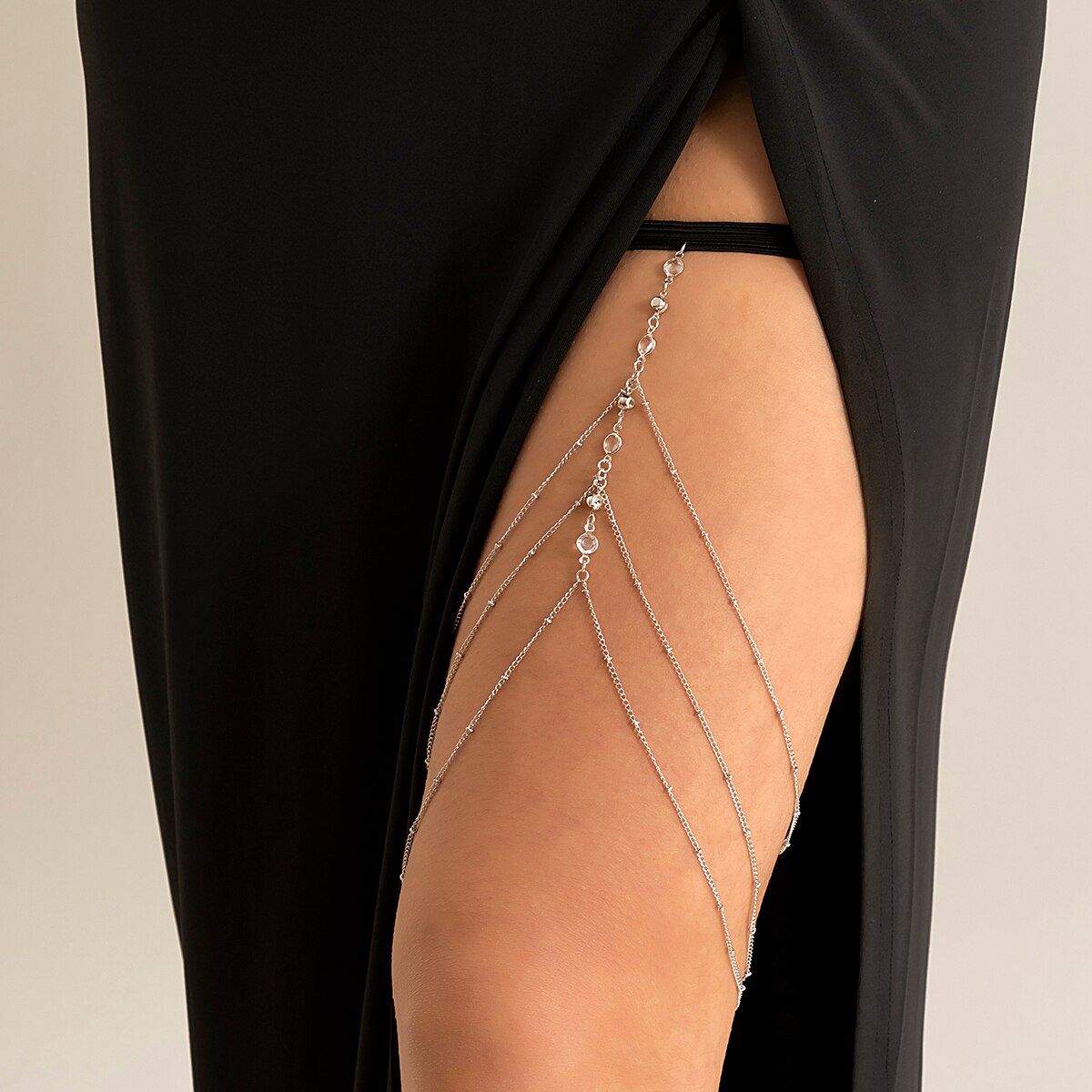 自由奔放に生きる弾性バンドクリスタル脚太ももチェーン女性の夏 - Body Jewelry Dress のレビューと価格