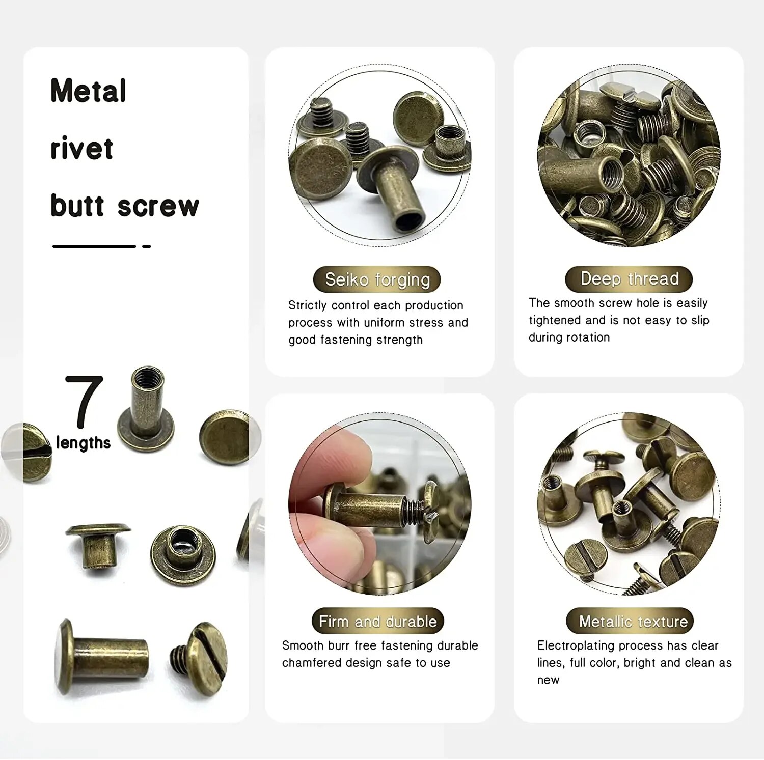 90セットシカゴネジキット、6サイズの丸型フラットヘッドレザ - Body Jewelry Chicago のレビューと価格