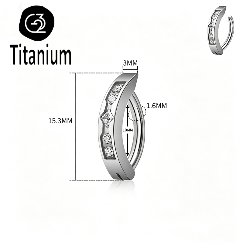 インプラントグレードASTM F136チタン製Czベリーボタ - Body Jewelry Implant Grade のレビューと価格