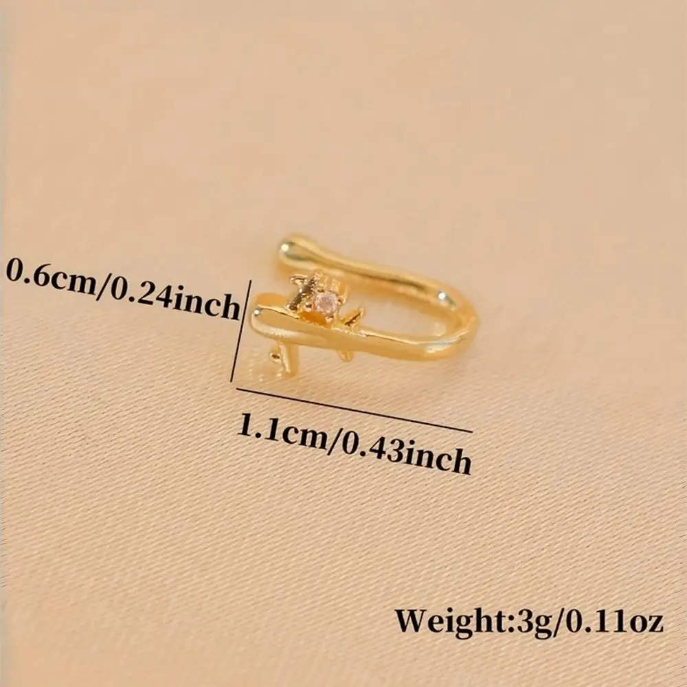1PC 飛行機デザインノーピアス鼻クリップ日常着用パーティー - Body Jewelry Hot のレビューと価格