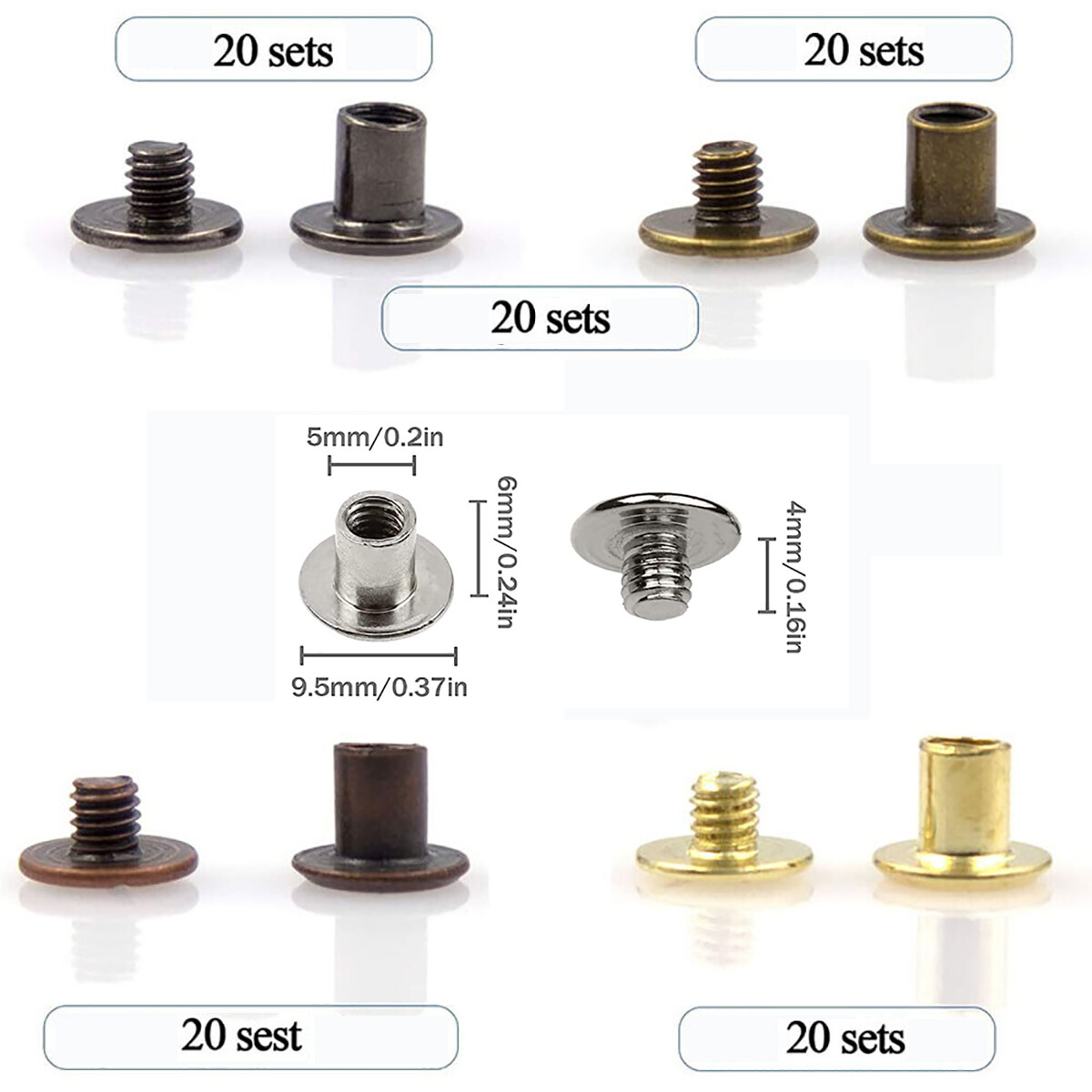 100 セット M4 M5 シカゴネジ セックスボルト バイ - Body Jewelry Chicago のレビューと価格
