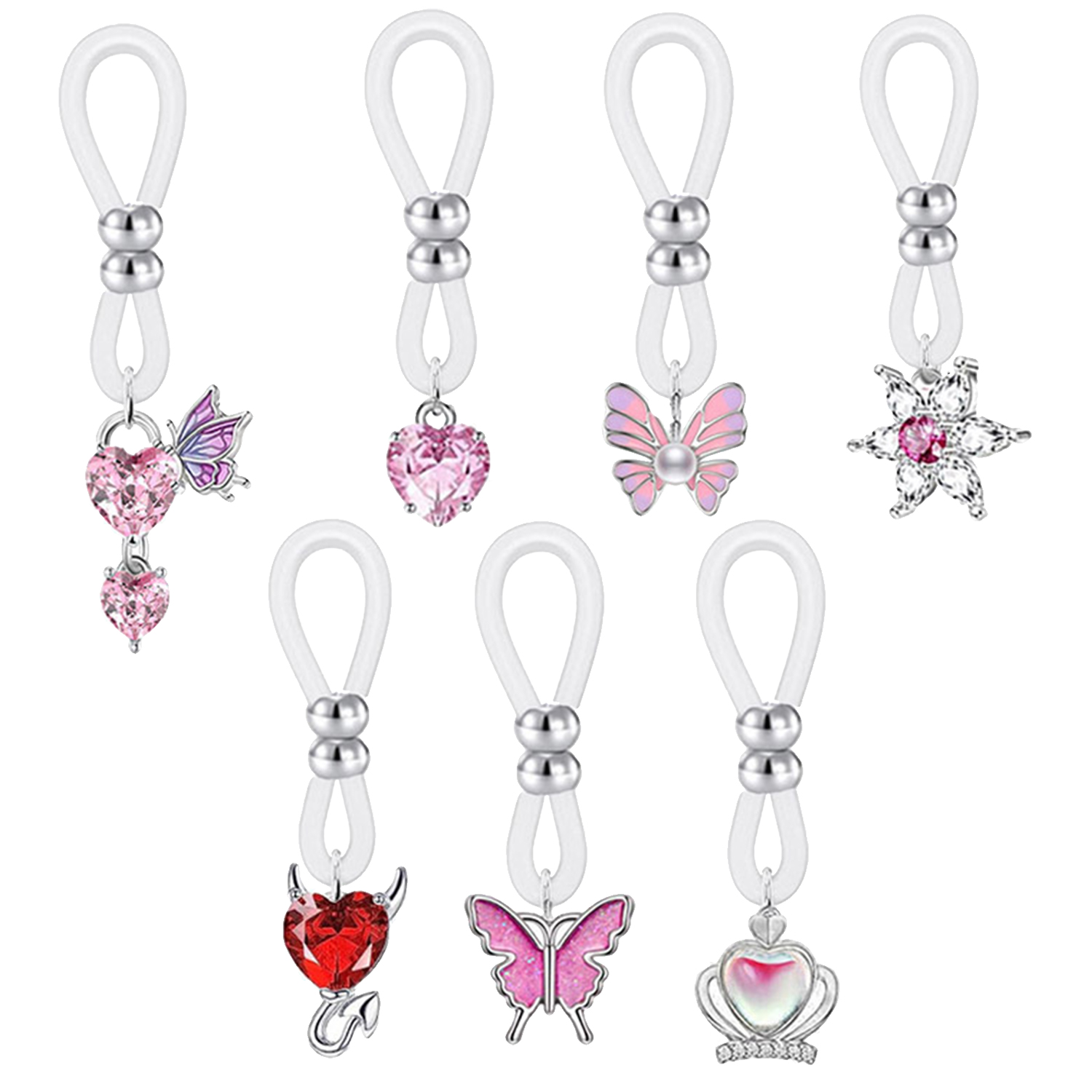 女性のためのセクシーなシリコーン合金パンク,偽の乳首パンク, - Body Jewelry Nipple Rings のレビューと価格