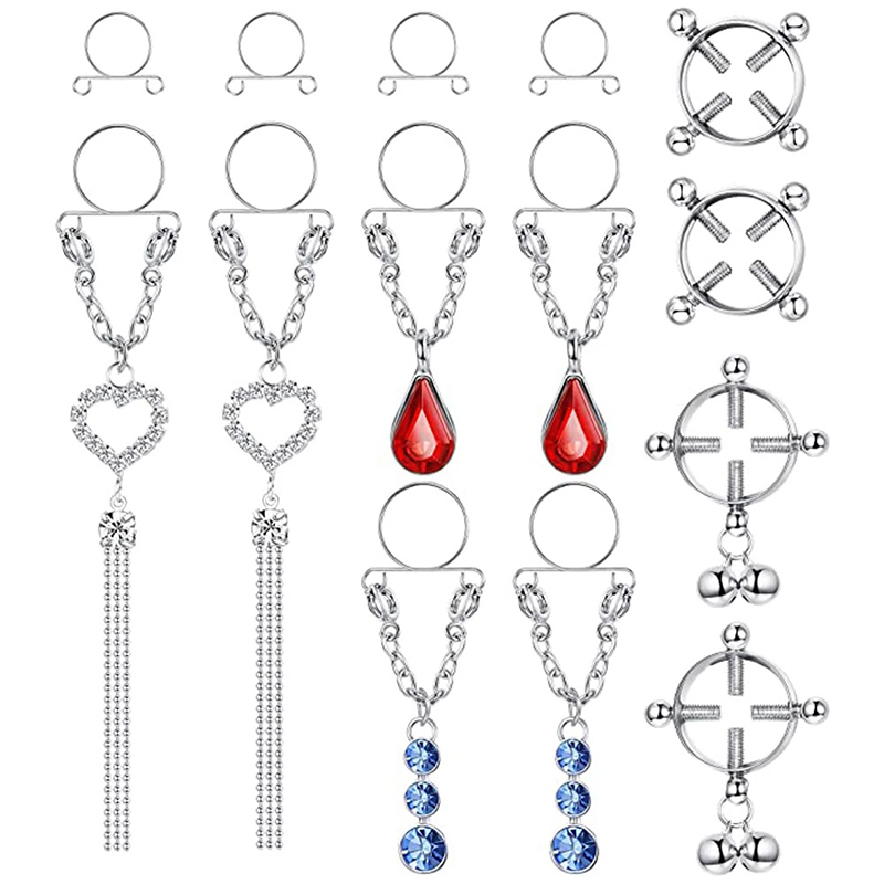 新しい1ペアセクシータッセルクリスタルバタフライペンダントフ - Body Jewelry Nipple Rings のレビューと価格
