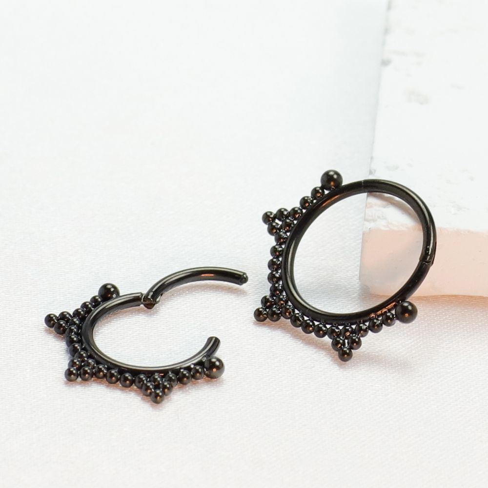 鼻ピアス,軟骨セプタム,鼻ピアス,グレードf136用の黒いチ - Body Jewelry Implant Grade のレビューと価格