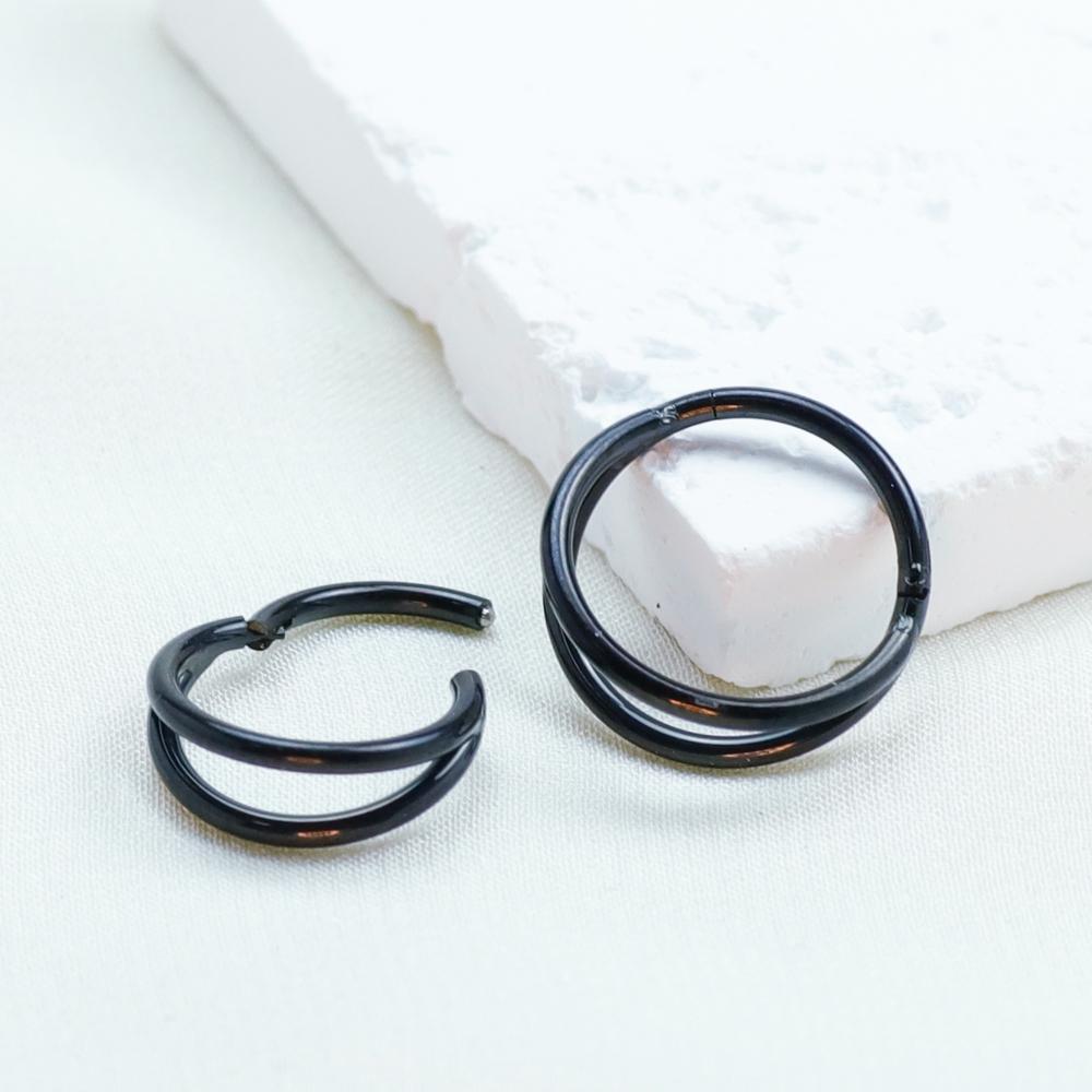 鼻ピアス,軟骨セプタム,鼻ピアス,グレードf136用の黒いチ - Body Jewelry Implant Grade のレビューと価格