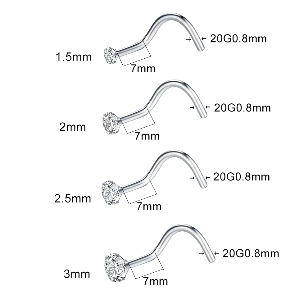 1/5個入り インプラントグレード チタン製 プロングジルコ - Body Jewelry Implant Grade のレビューと価格