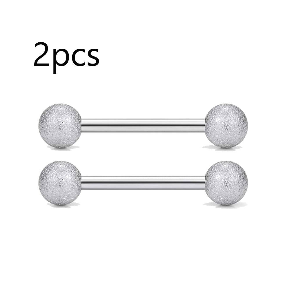 14グラム舌リング乳首リング外科鋼バーベルnipplerin - Body Jewelry Nipple Rings のレビューと価格