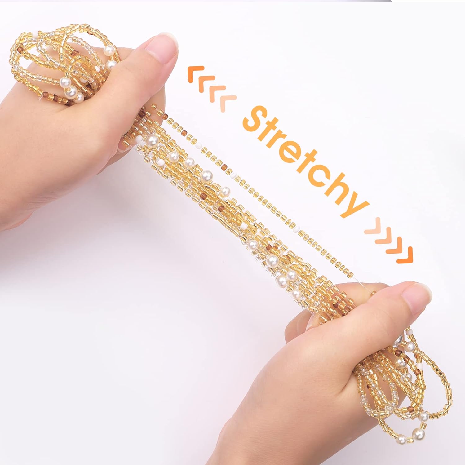 女性用ウエストビーズ、ベリーチェーン、伸縮性のあるアフリカ風 - Body Jewelry Online のレビューと価格