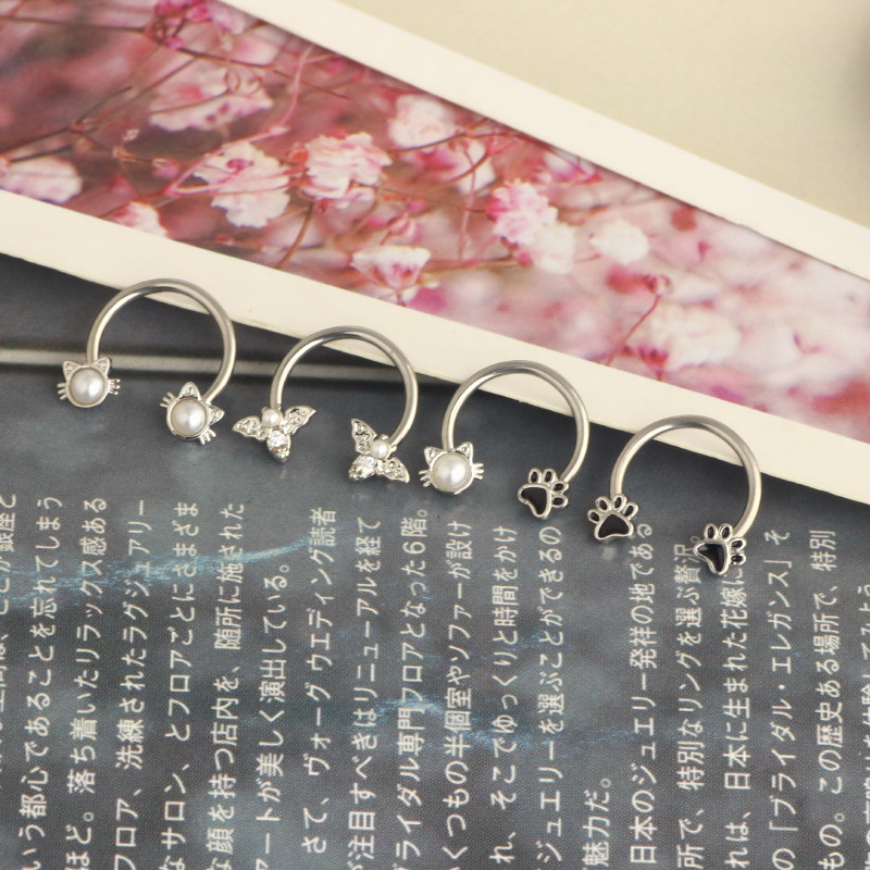 16G セプタムリング ダイスピアス サージカルスチール 軟 - Body Jewelry Septum のレビューと価格