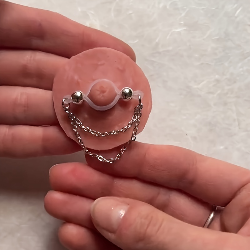 調節可能なフェイクニップルリング 1 組 - 輝くアクセント - Body Jewelry Nipple Rings のレビューと価格