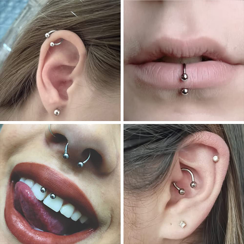 5個/ロット ステンレス鋼 18G ホースシュー型 サークル - Body Jewelry Septum のレビューと価格