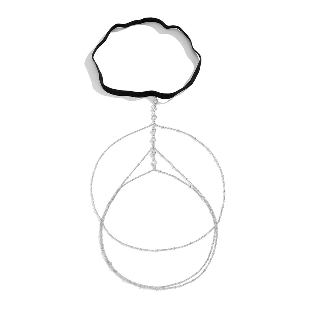 ボヘミアン風伸縮性バンドクリスタルレッグ太ももチェーン、女性 - Body Jewelry Online のレビューと価格