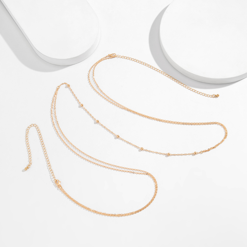 シンプルなクロスチェスト胸腹ボディチェーンネックレス女性用ウ - Body Jewelry Online のレビューと価格