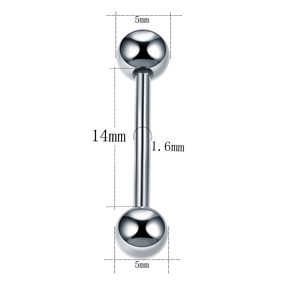 1pc 14グラム16グラムチタン工業らせんピアス舌リング3 - Body Jewelry Nipple Rings のレビューと価格