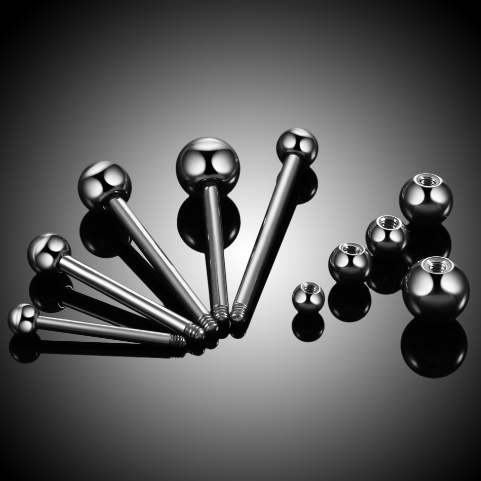 1pc 14グラム16グラムチタン工業らせんピアス舌リング3 - Body Jewelry Nipple Rings のレビューと価格