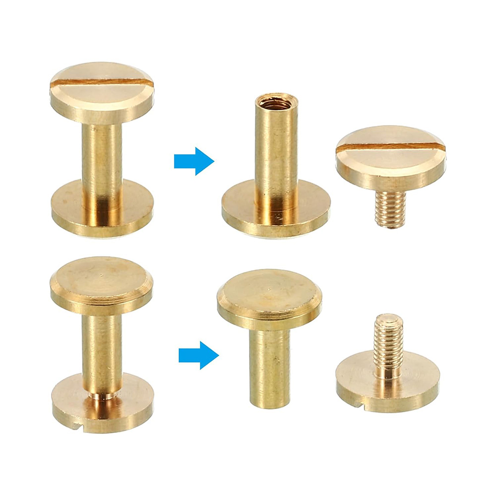 Nindejin-DIYベルト用真ちゅう製チカゴネジ、革リベ - Body Jewelry Chicago のレビューと価格