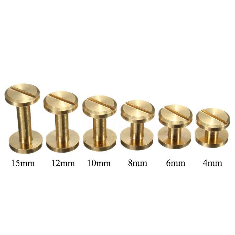10/20/30 個固体真鍮製バインディングネジシカゴリベッ - Body Jewelry Chicago のレビューと価格