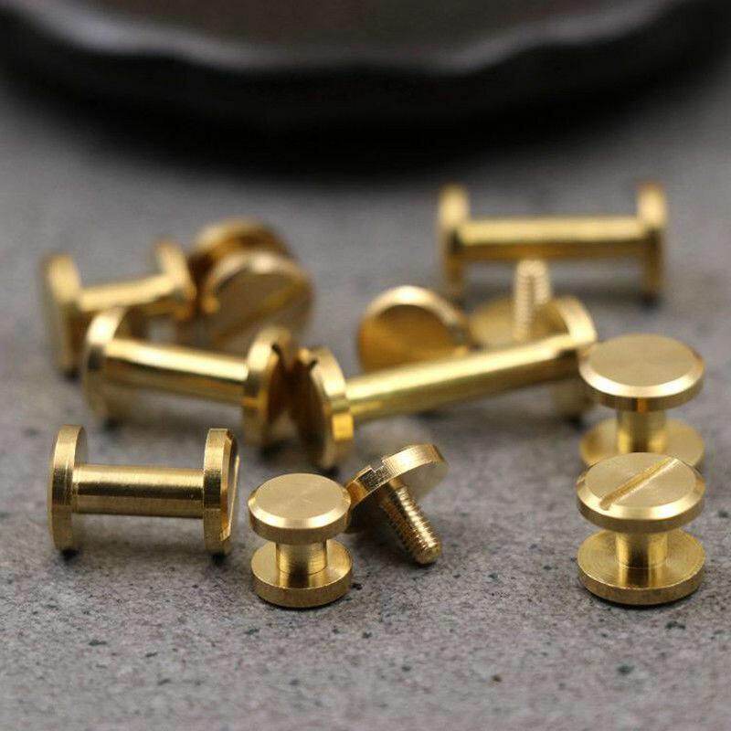 10/20/30 個固体真鍮製バインディングネジシカゴリベッ - Body Jewelry Chicago のレビューと価格