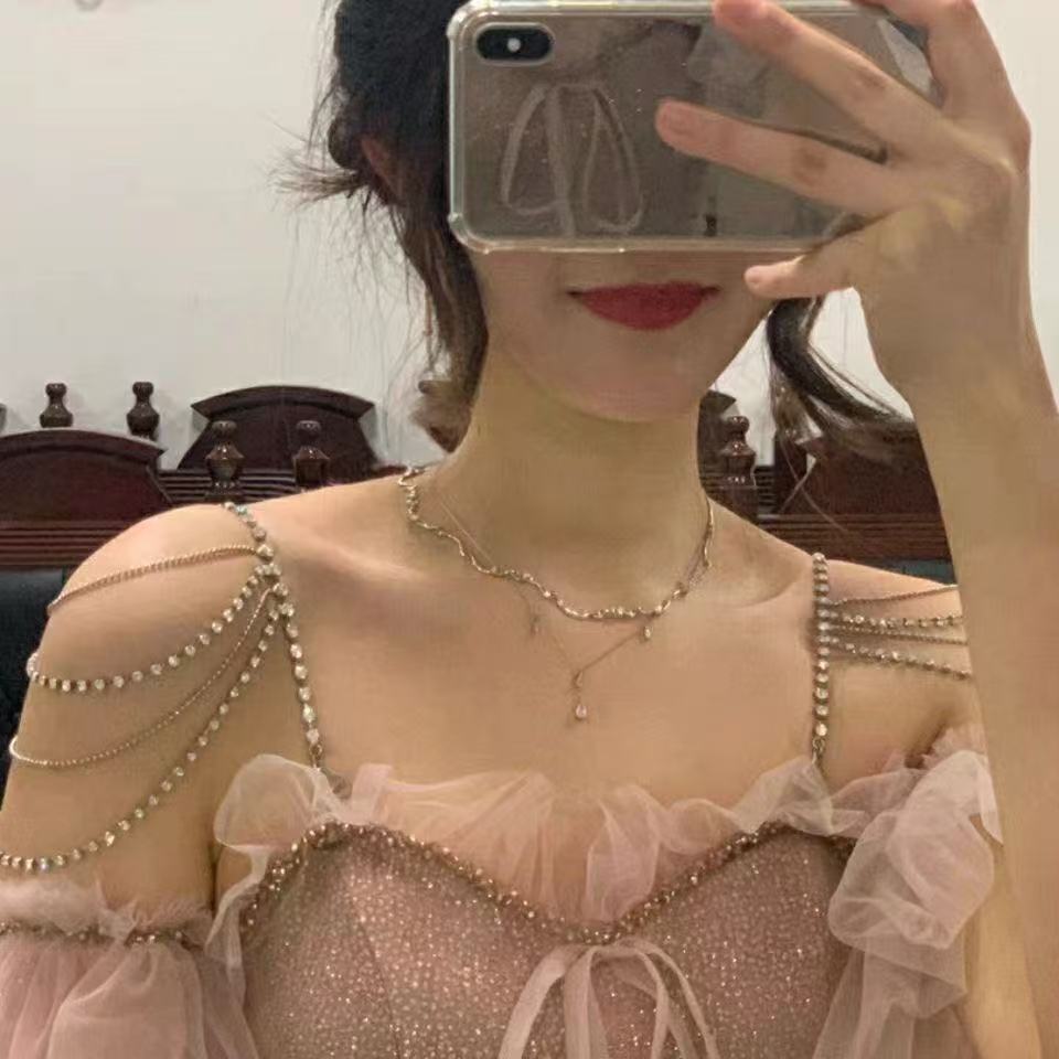 ヨーロッパとアメリカの多層ショルダーチェーン、ラインストーン - Body Jewelry High End のレビューと価格