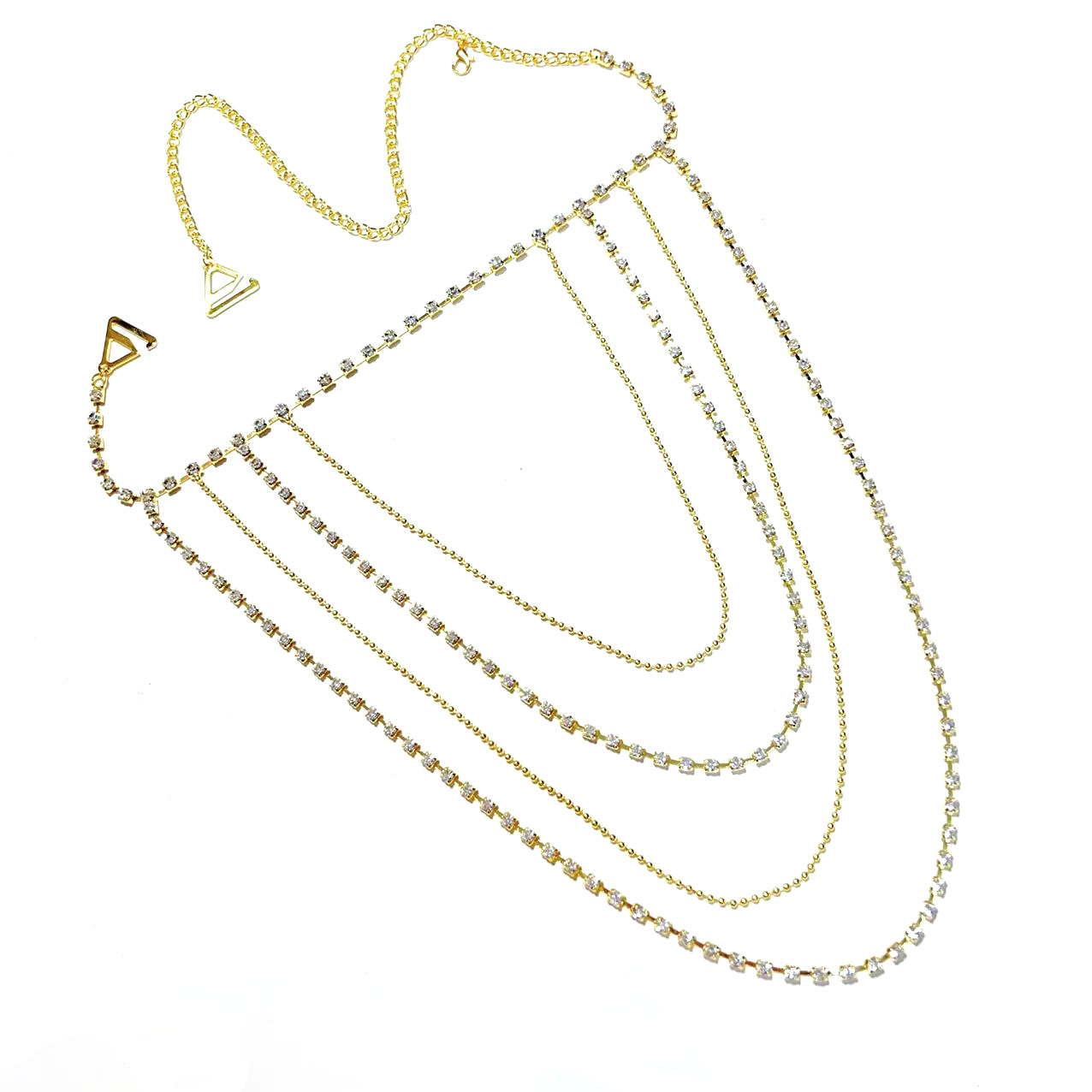 ヨーロッパとアメリカの多層ショルダーチェーン、ラインストーン - Body Jewelry High End のレビューと価格