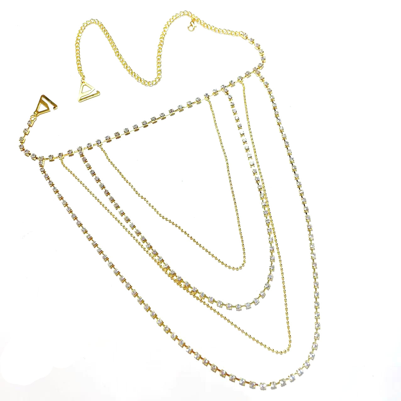 ヨーロッパとアメリカの多層ショルダーチェーン、ラインストーン - Body Jewelry High End のレビューと価格
